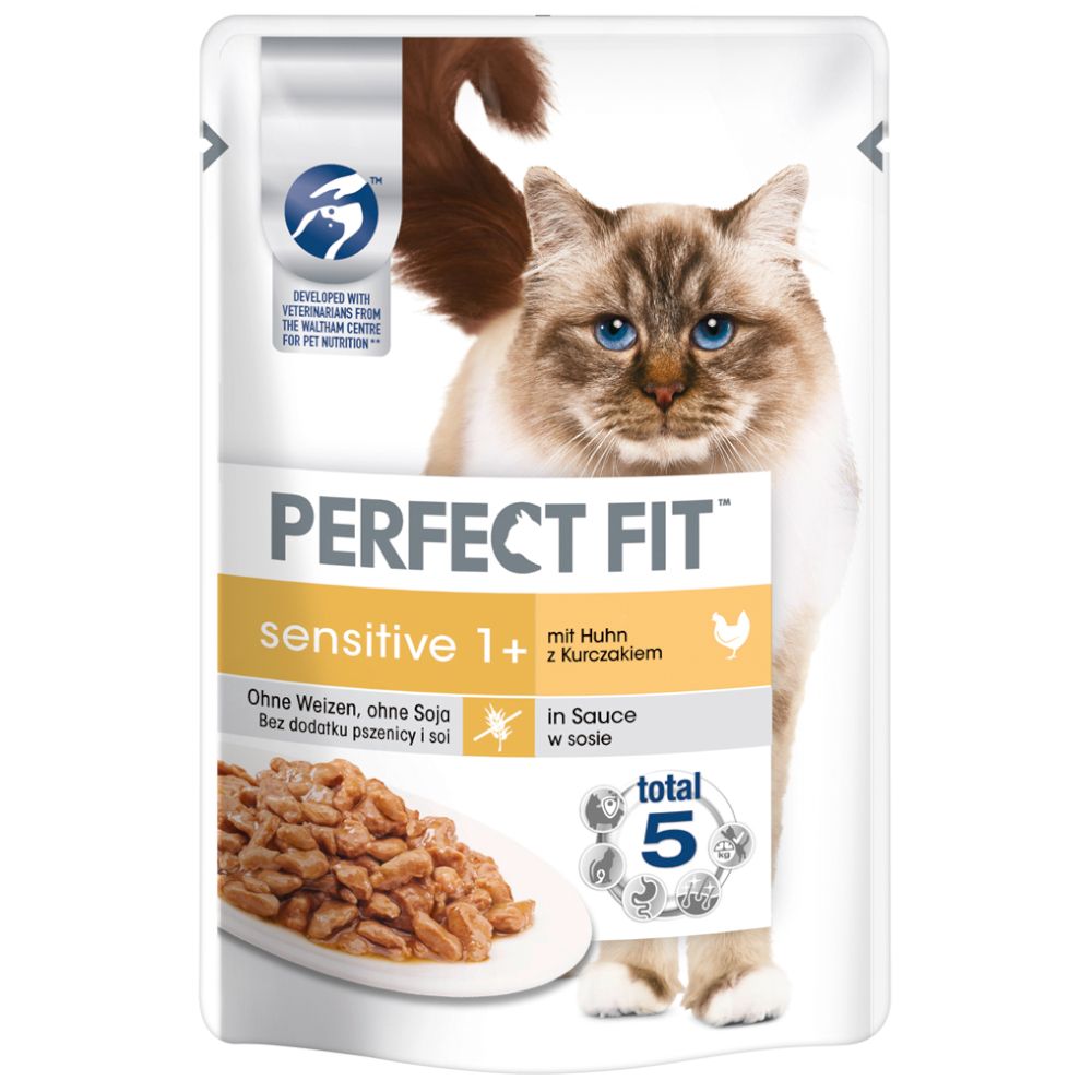 Perfect Fit Sensitive 1+ Pouches - 12 x 85g Chicken in Sauce
