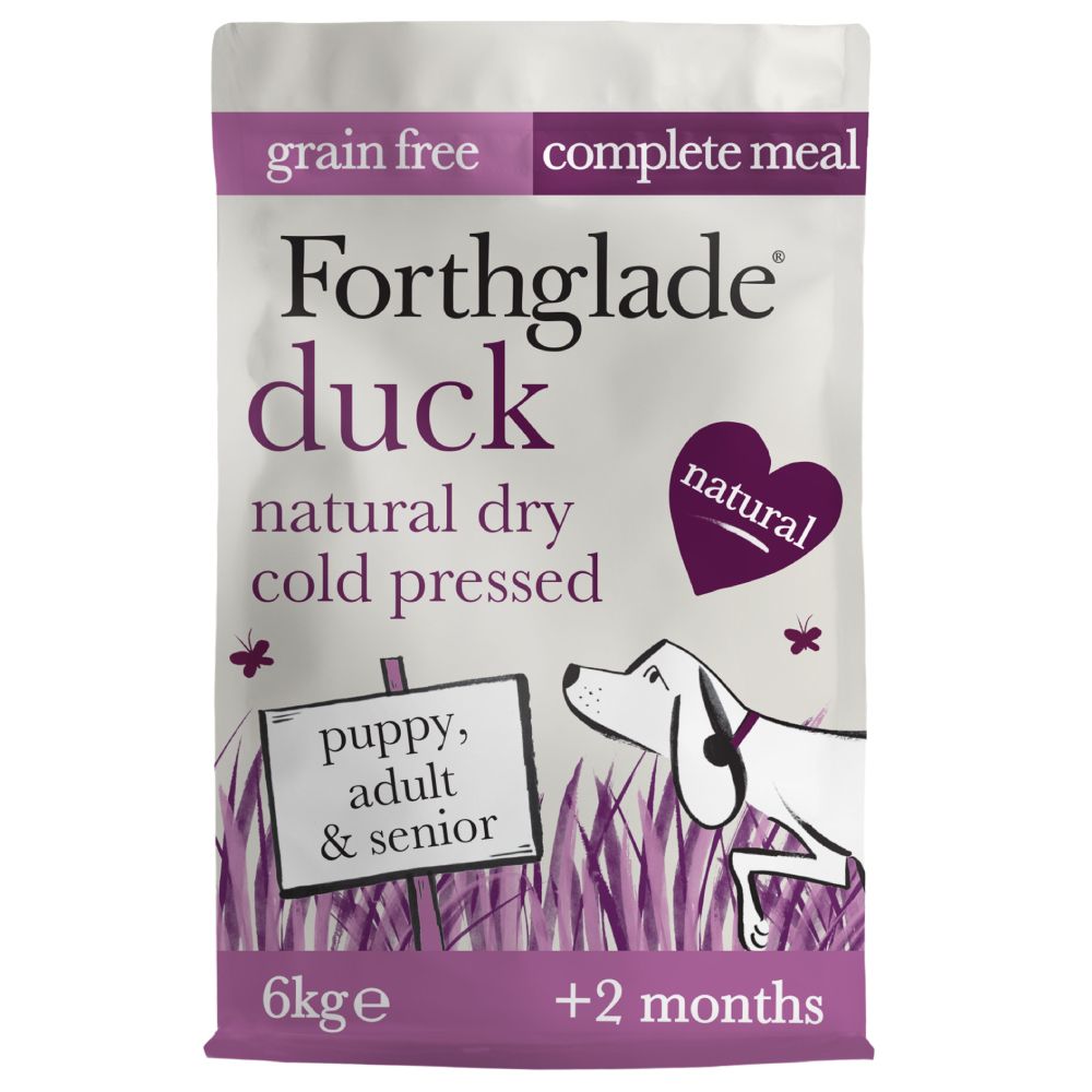 Forthglade Grain Free Cold Pressed Dry Dog Food - Duck - 6kg