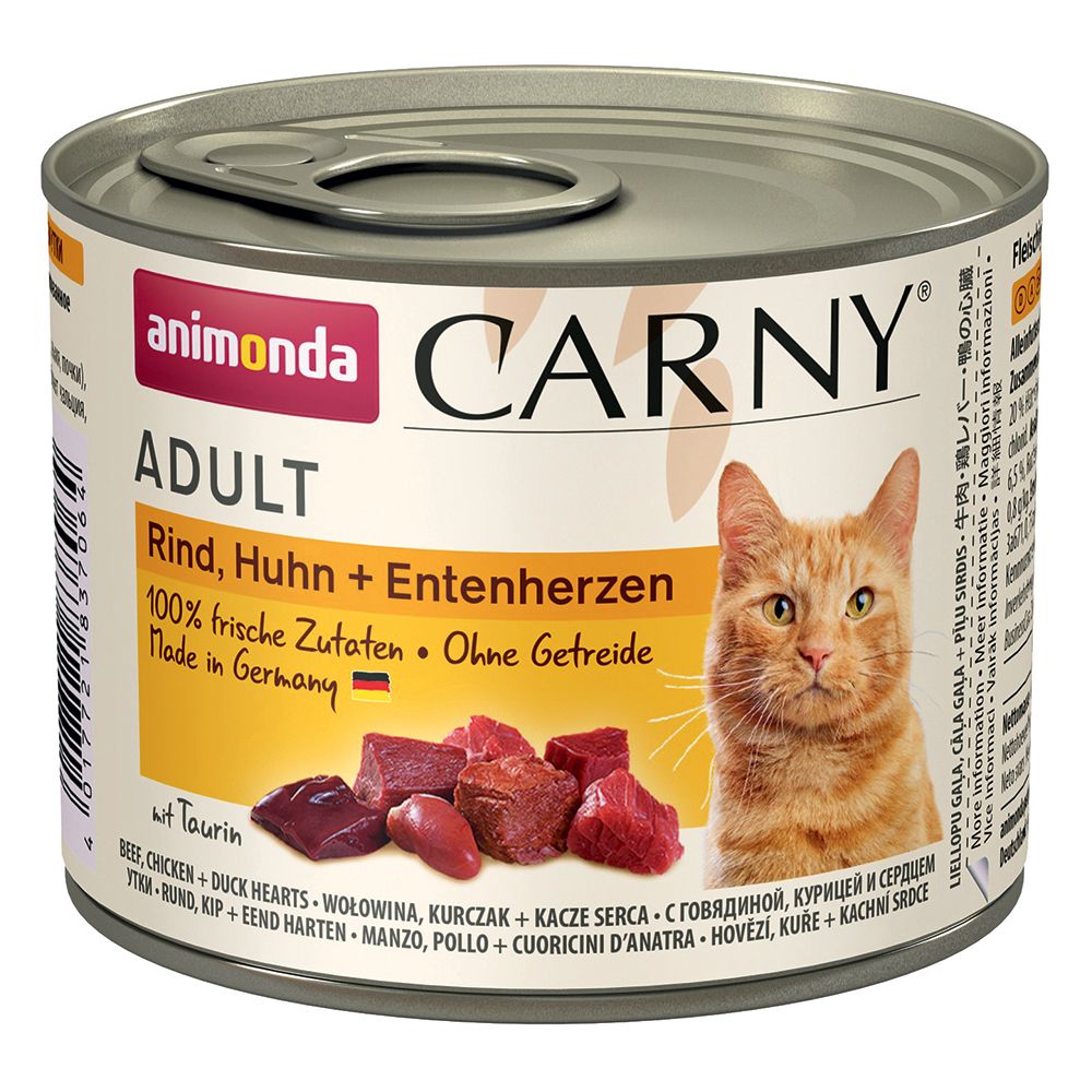Animonda Carny Adult 6 x 200g - Beef, Turkey & Rabbit