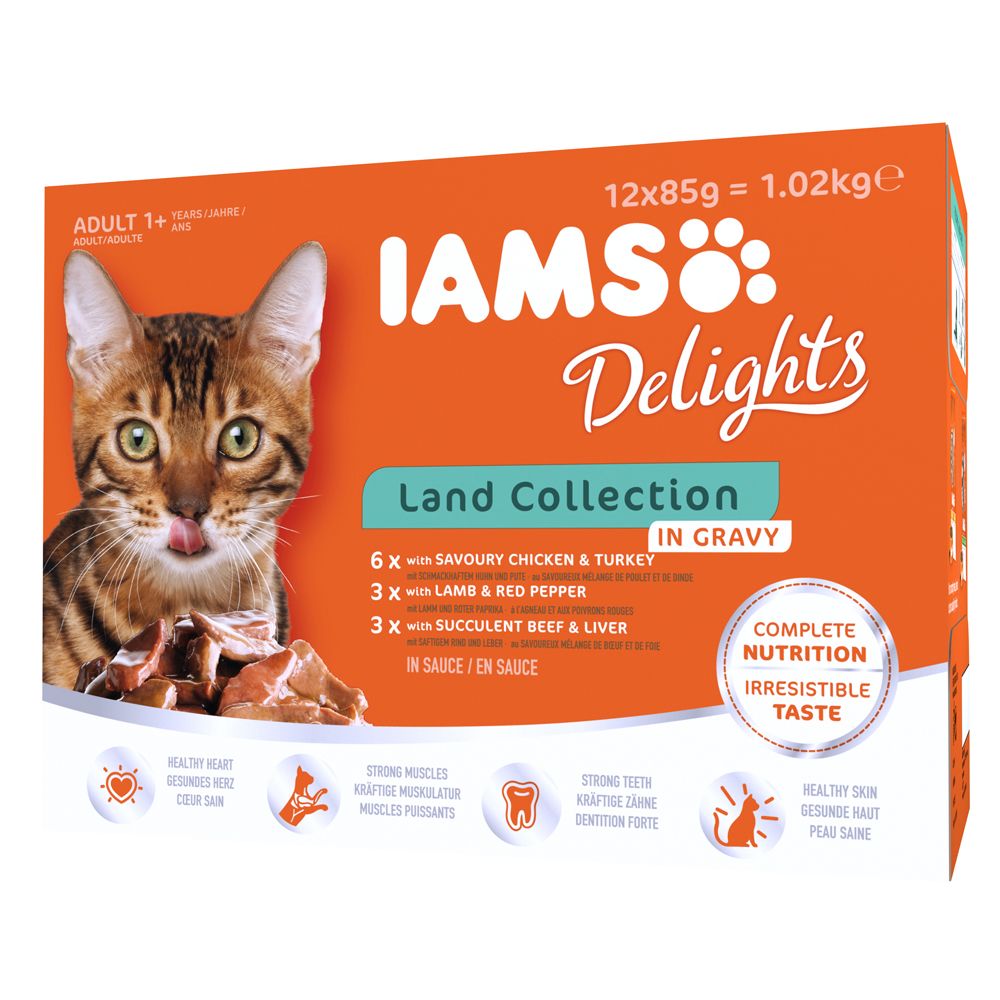 IAMS Delights Adult - Land Collection in Gravy - 12 x 85g
