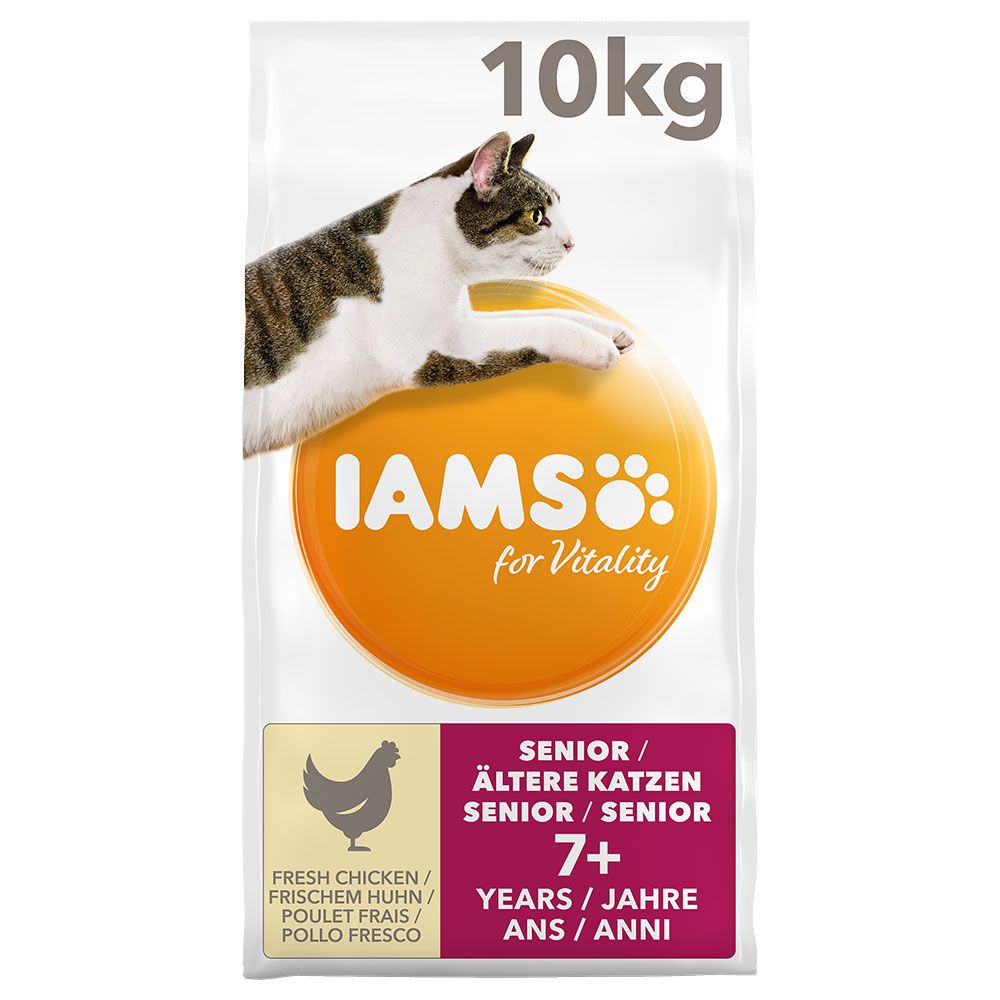 IAMS for Vitality Senior Fresh Chicken Dry Cat Food - Economy Pack: 2 x 10kg