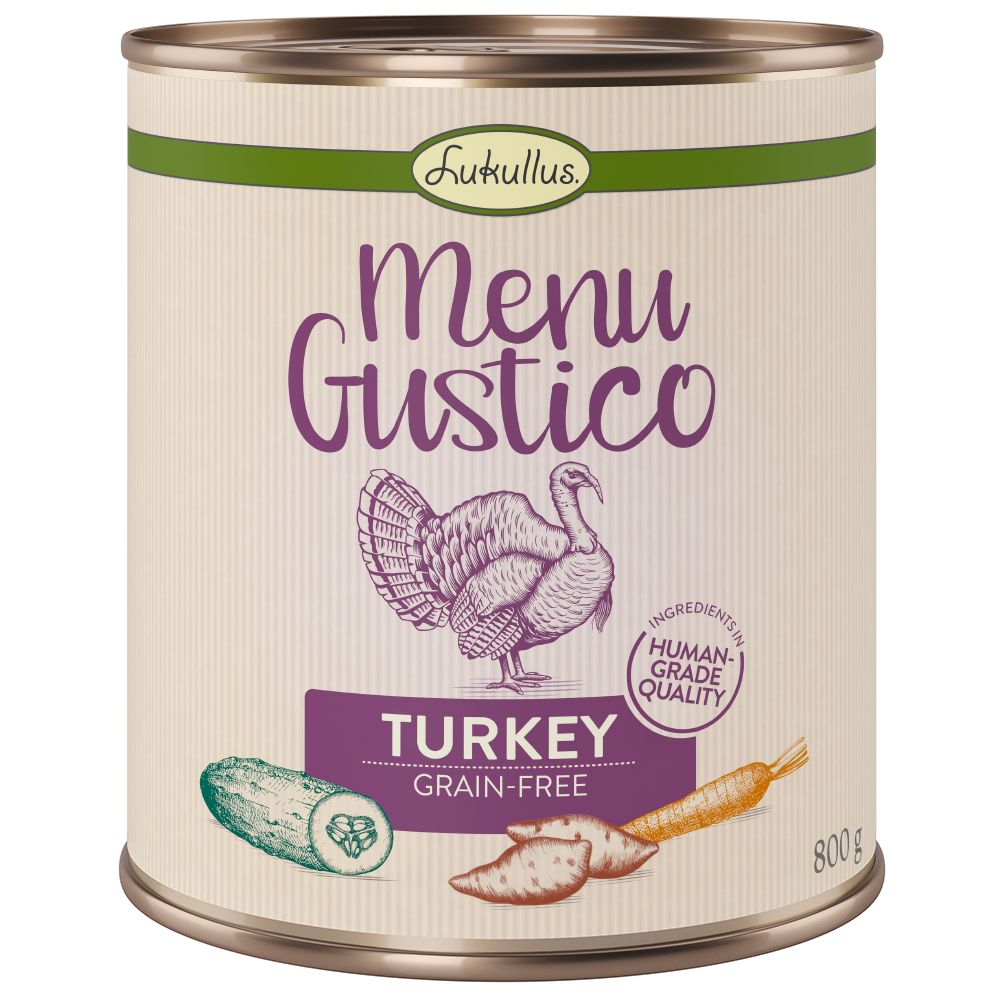 Lukullus Menu Gustico Turkey - Grain-free - 6 x 800g