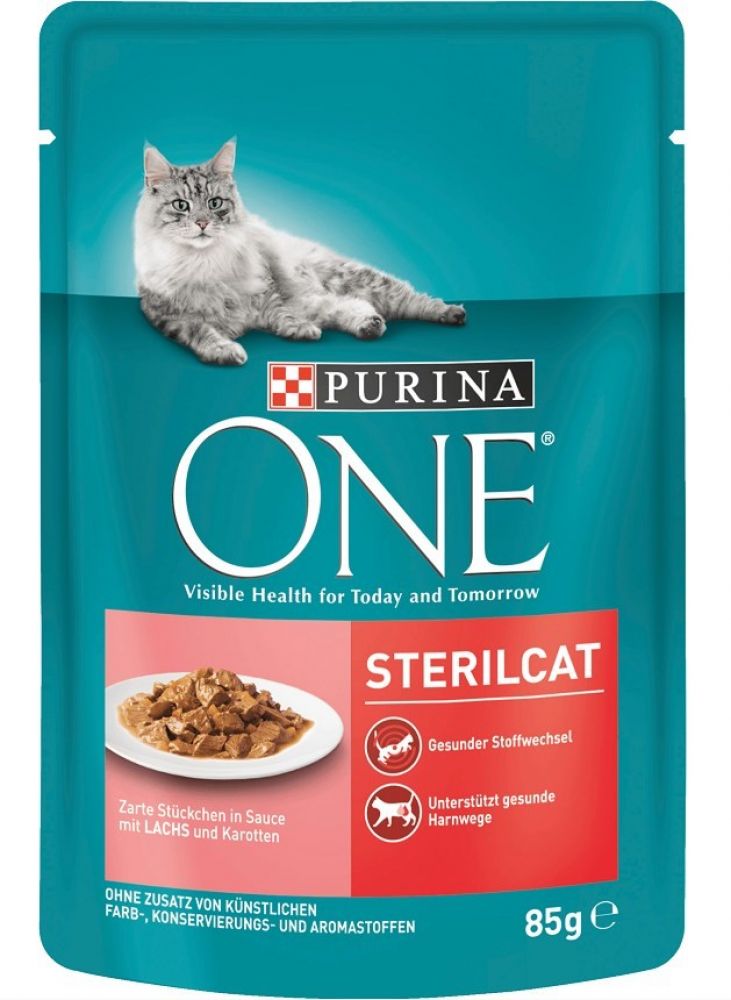 Purina ONE Sterilised - 12 x 85g Salmon & Carrots