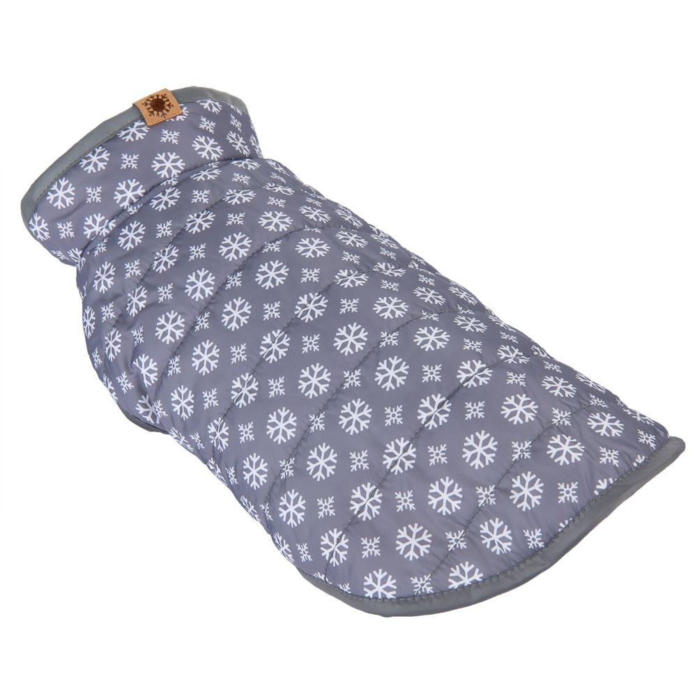 Cosy Snowflake Dog Coat - approx. 40cm Back Length
