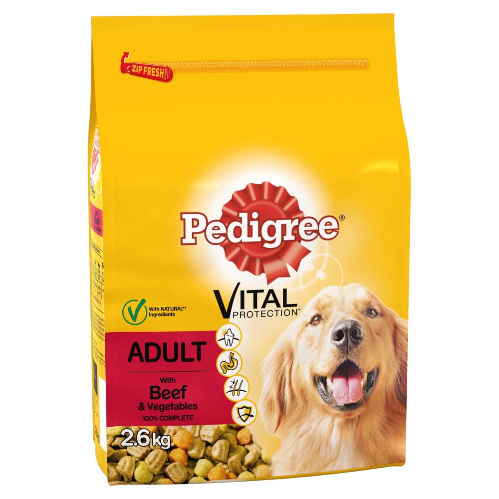 Pedigree Adult Complete - Vital Protection Beef with Vegetables - 7.8kg (3 x 2.6kg)