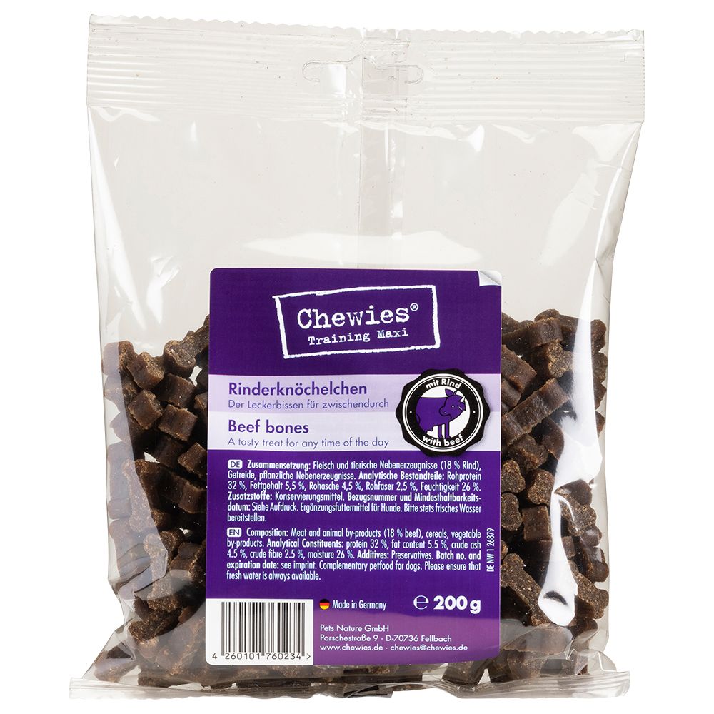 Chewies Bone Treats (Semi-Moist) Mixed Pack 3 x 200g - Beef, Tripe & Chicken