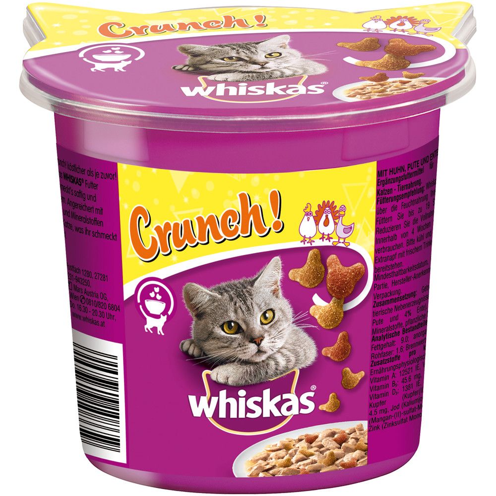 Whiskas Crunch with Chicken, Turkey & Duck - 10 x 100g
