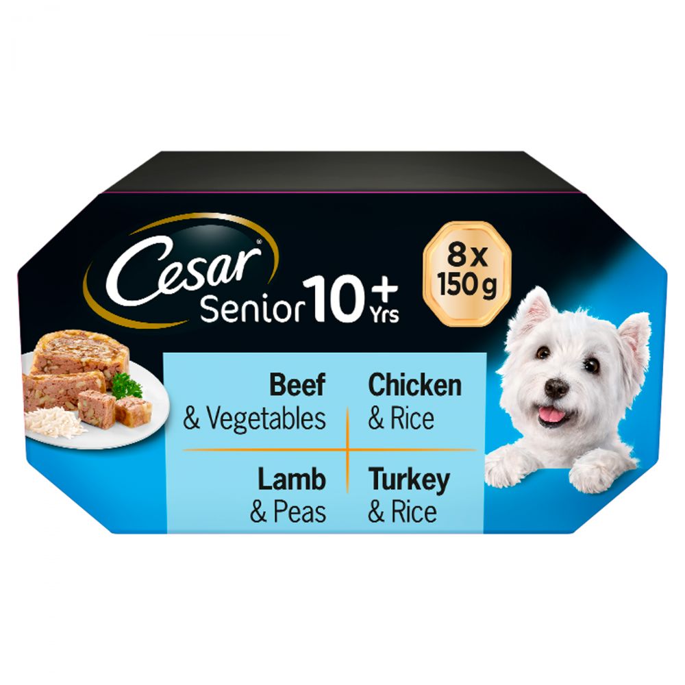 Cesar Senior 10+ Trays Mixed Pack - 24 x 150g