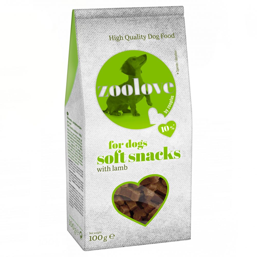 zoolove Soft Snacks Dog Treats Saver Pack 5 x 100g - Lamb
