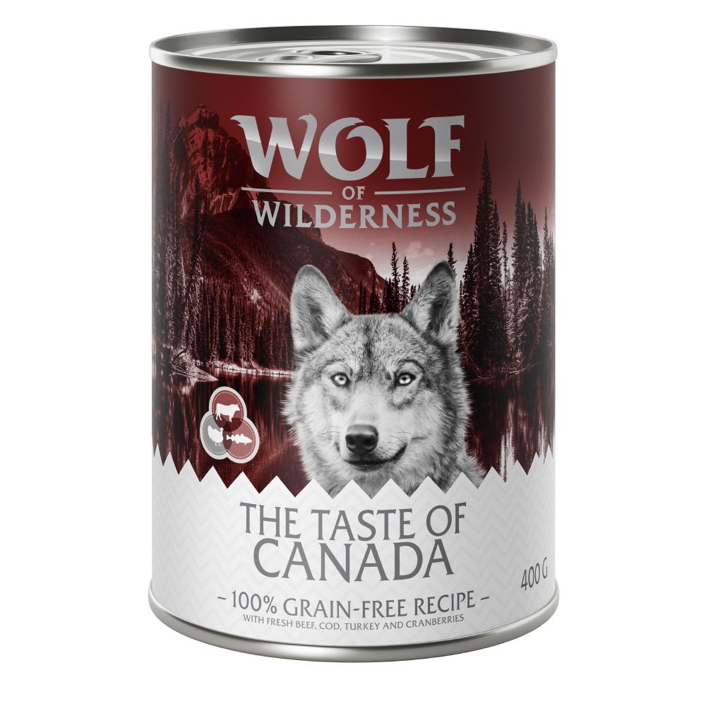 Wolf of Wilderness Adult "The Taste of" 6 x 400g - NEW: The Taste of the Outback - Chicken, Beef, Kangaroo