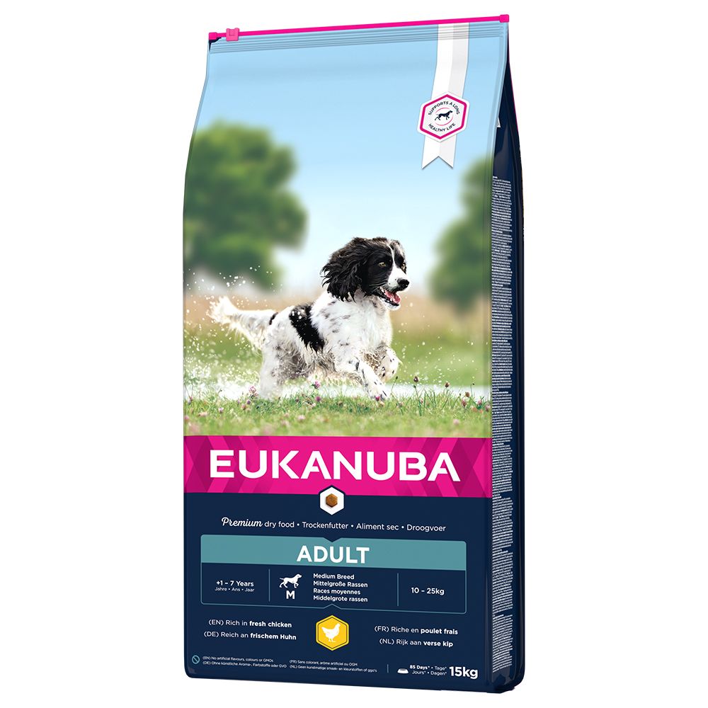 Eukanuba Active Adult Medium Breed - Chicken - 15kg