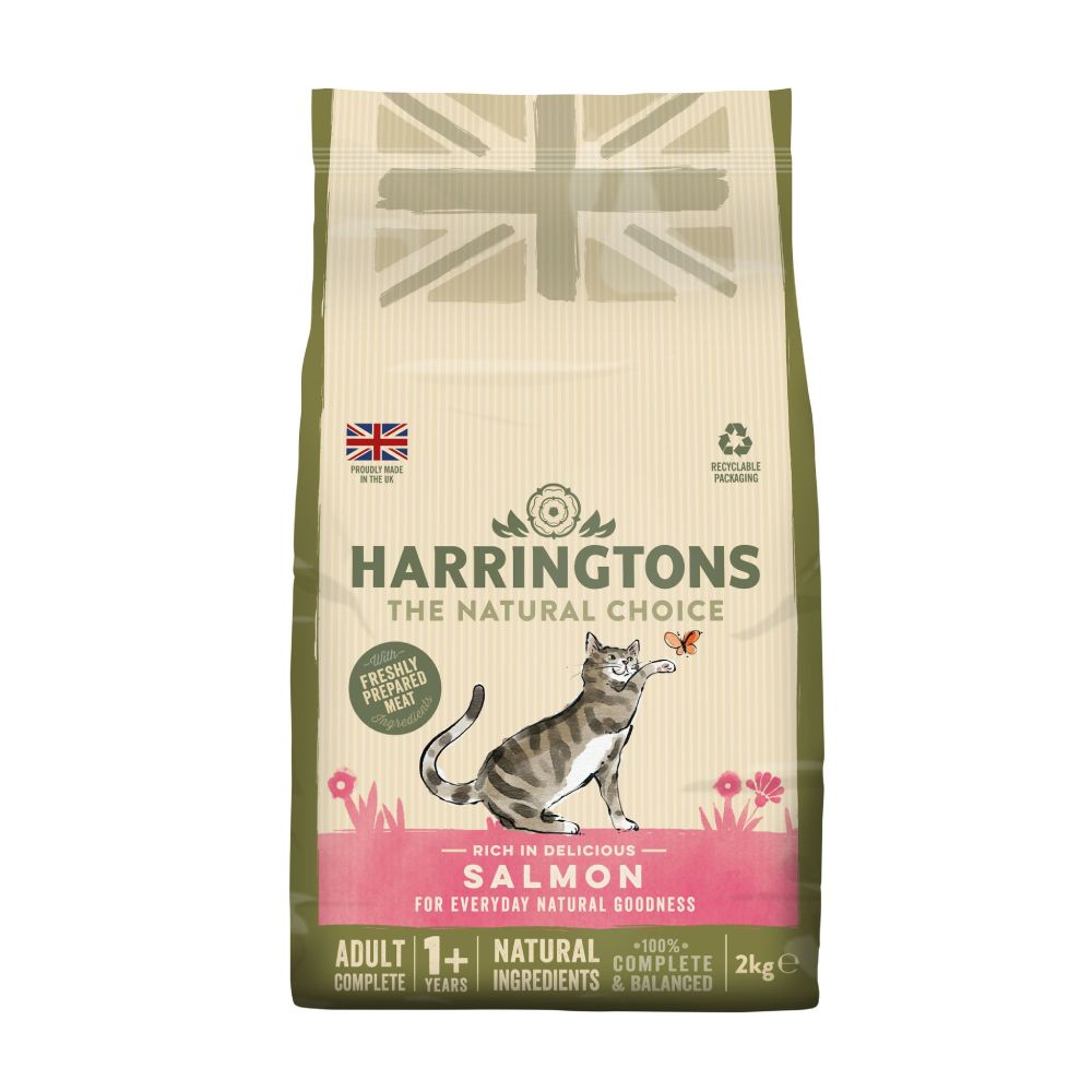 Harringtons Adult Cat Food Rich in Salmon - Economy Pack: 2 x 2kg