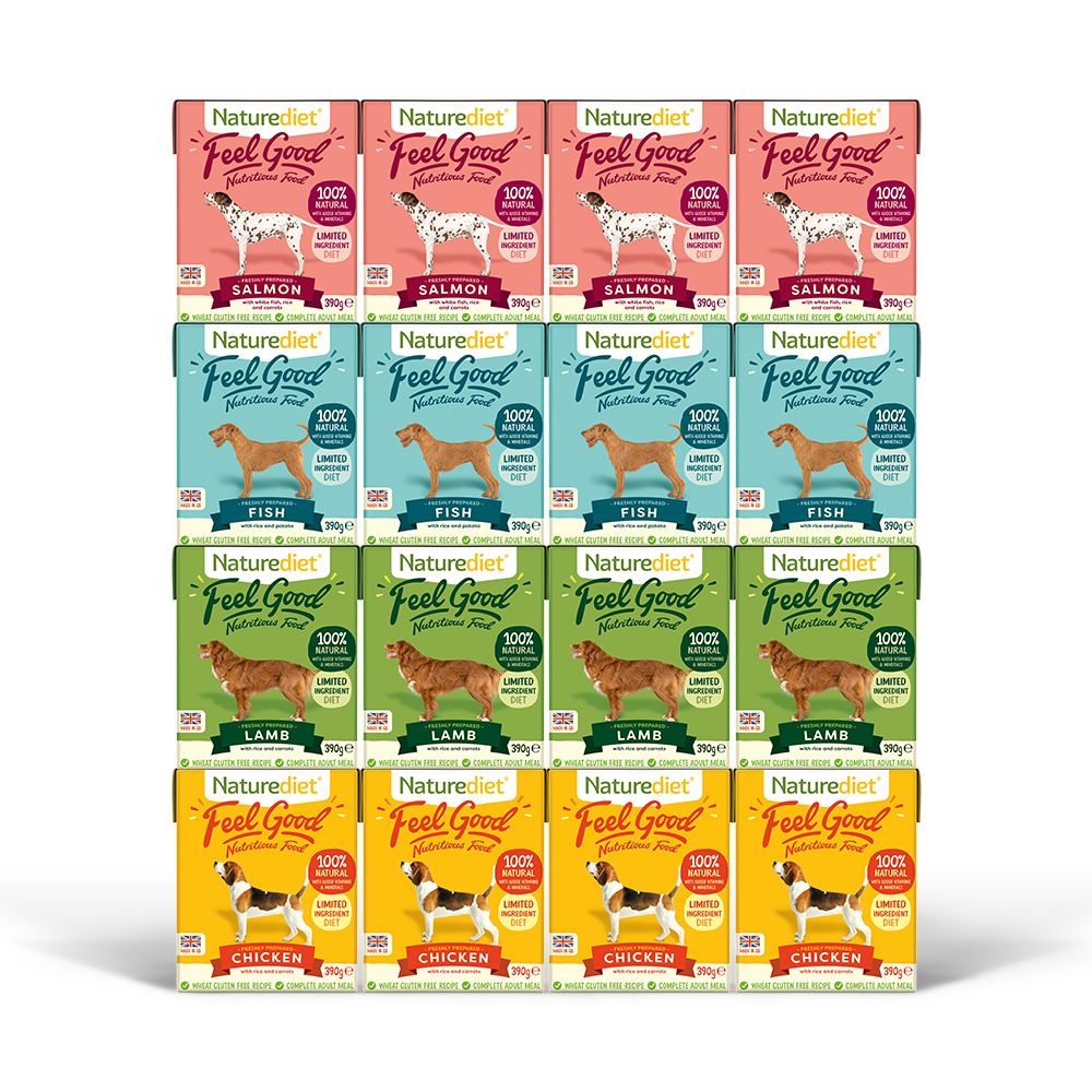 Naturediet Feel Good Adult - Meat & Fish Multipack - Saver Pack: 32 x 390g