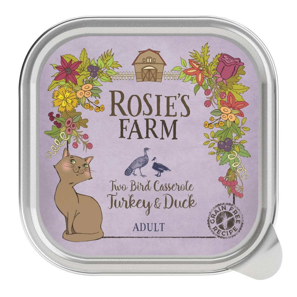 Rosie's Farm Adult Two Bird Casserole with Turkey & Duck - 16 x 100g