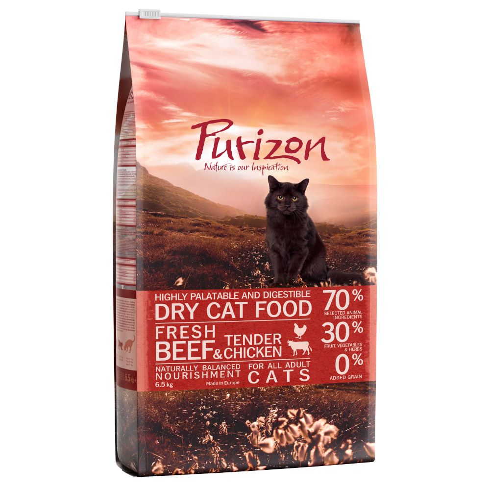 Purizon Adult Grain-Free Beef & Chicken - Economy Pack: 2 x 6.5kg
