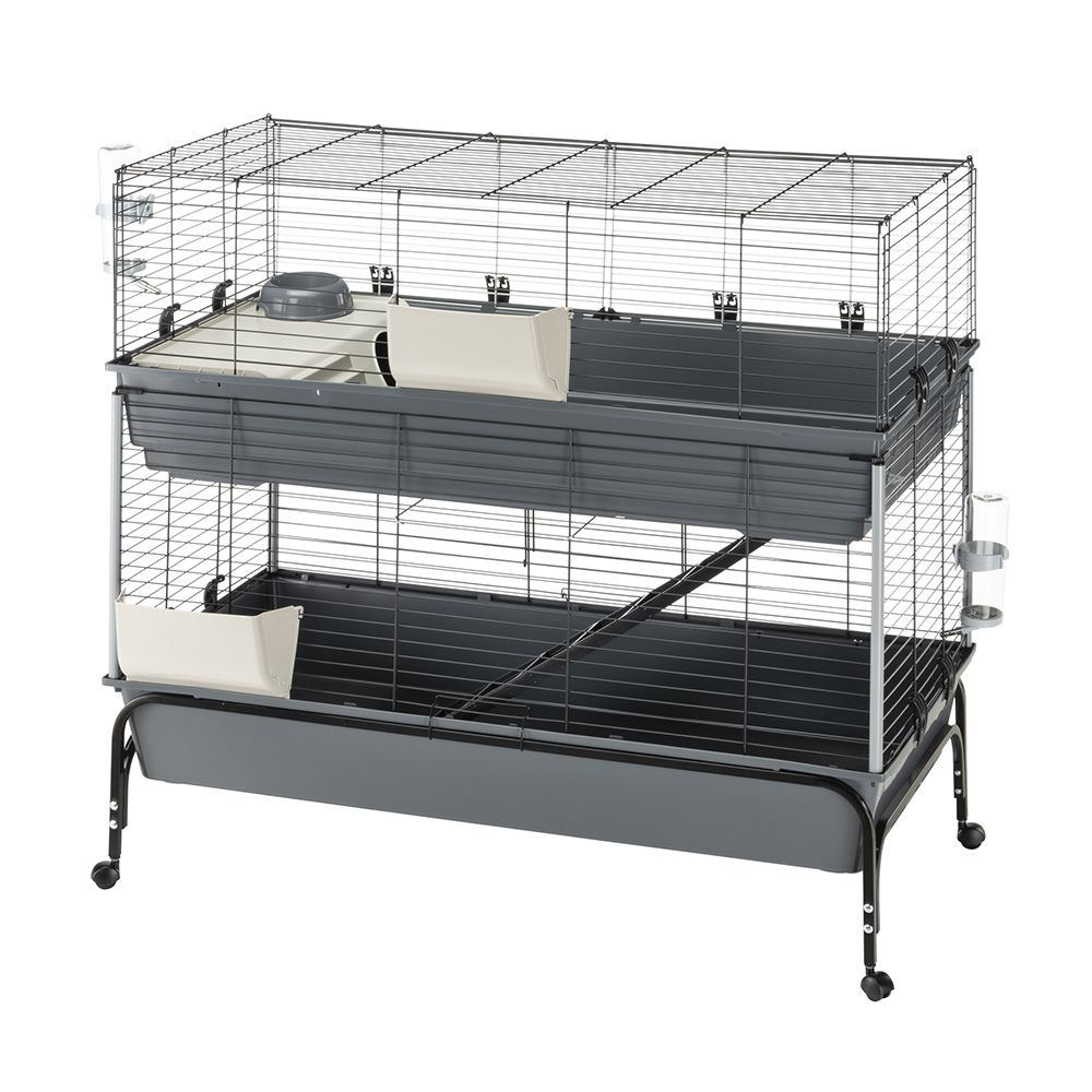 Ferplast Vital Rabbit Cage 120 - Black: 120 x 60 x 116cm (L x W x H)
