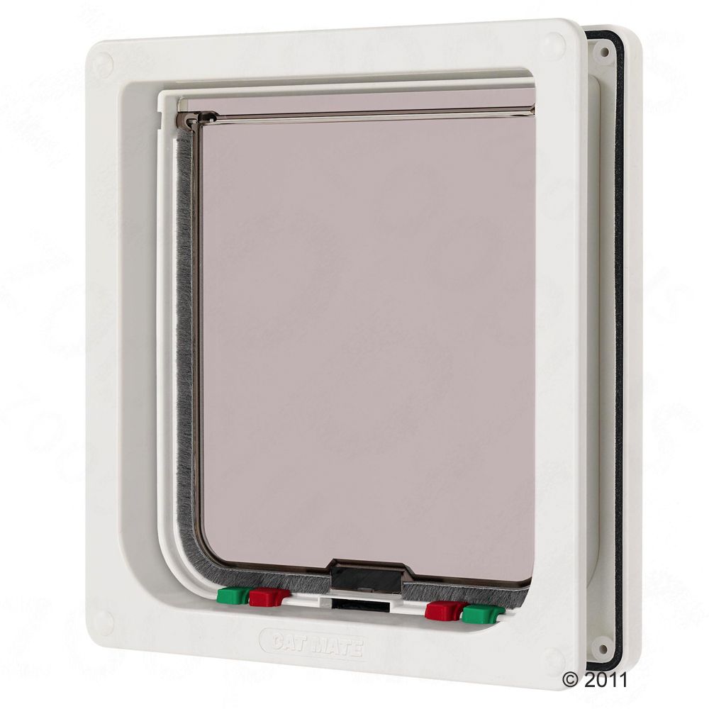 Cat Mate Large Cat Flap - 4 Way Lock - White Cat Flap