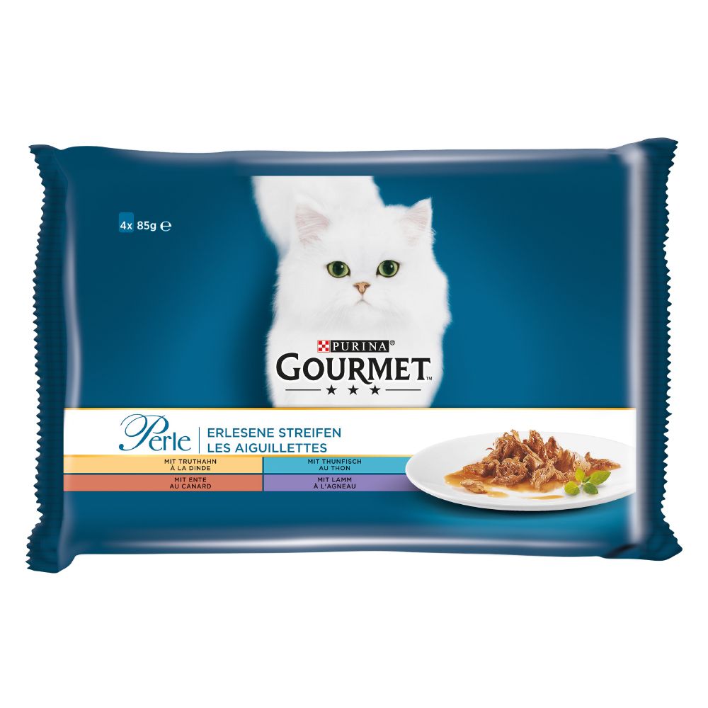 Gourmet Perle Mixed Trial Pack 4 x 85g - Beef, Rabbit, Salmon & Chicken