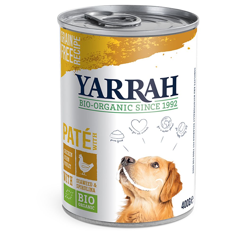 Yarrah Organic Wet Dog Food - 15% Off!* - Organic Beef & Chicken Chunks with Organic Tomato & Organic Nettle (12 x 820g)