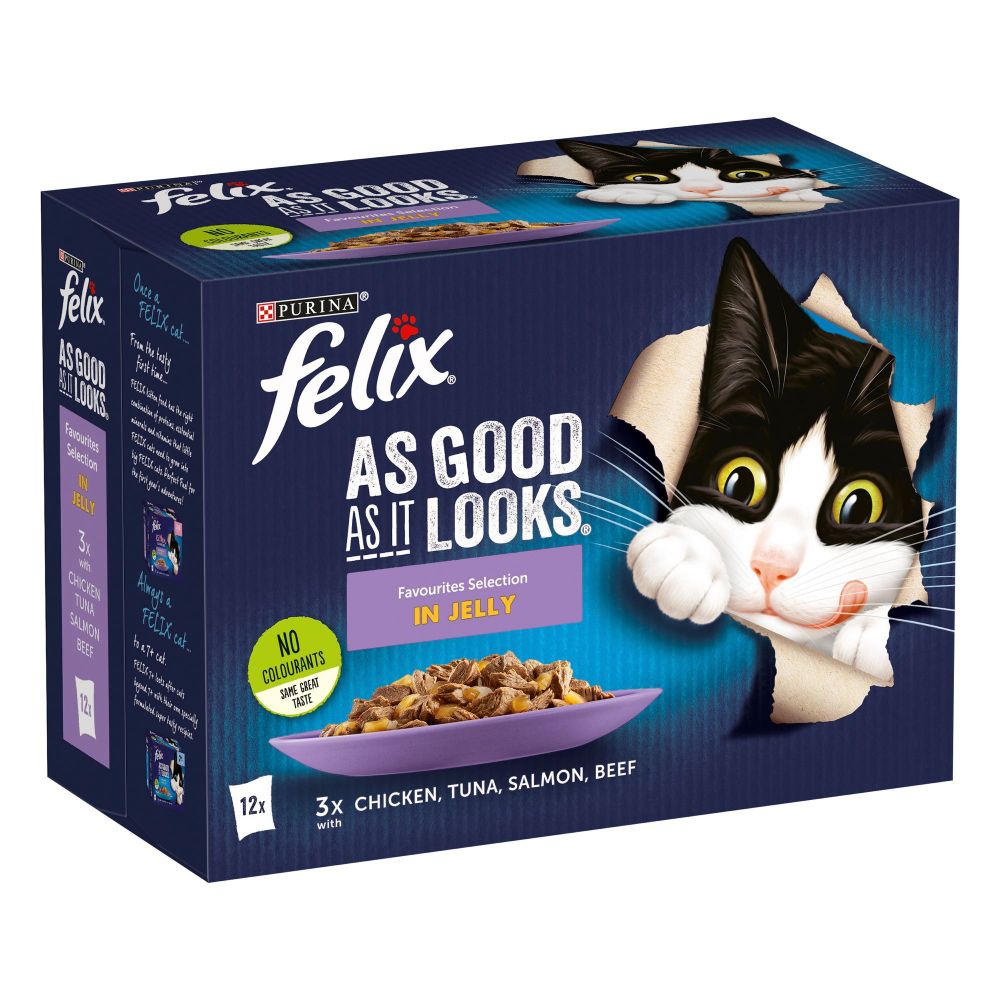 Felix As Good As It Looks 12 x 100g - Favourites Selection in Jelly