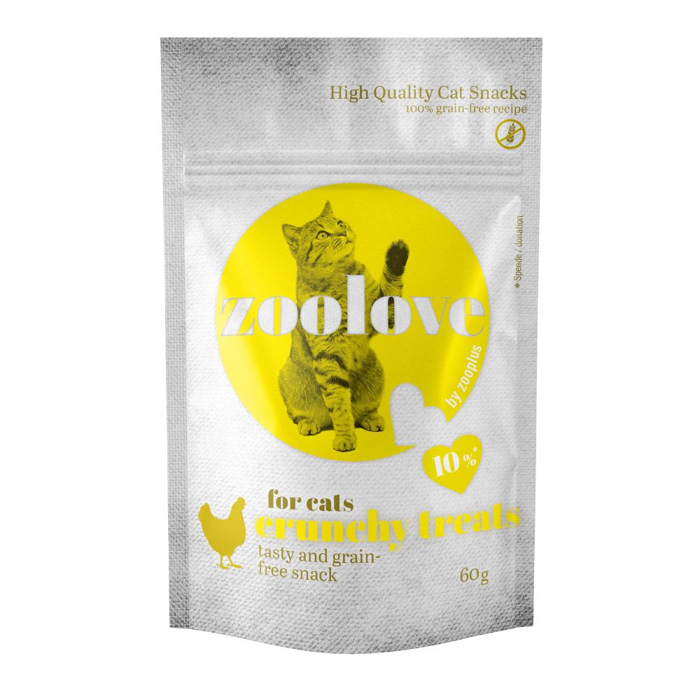 zoolove crunchy treats Chicken & Cheese Mixed Pack - 6 x 60g