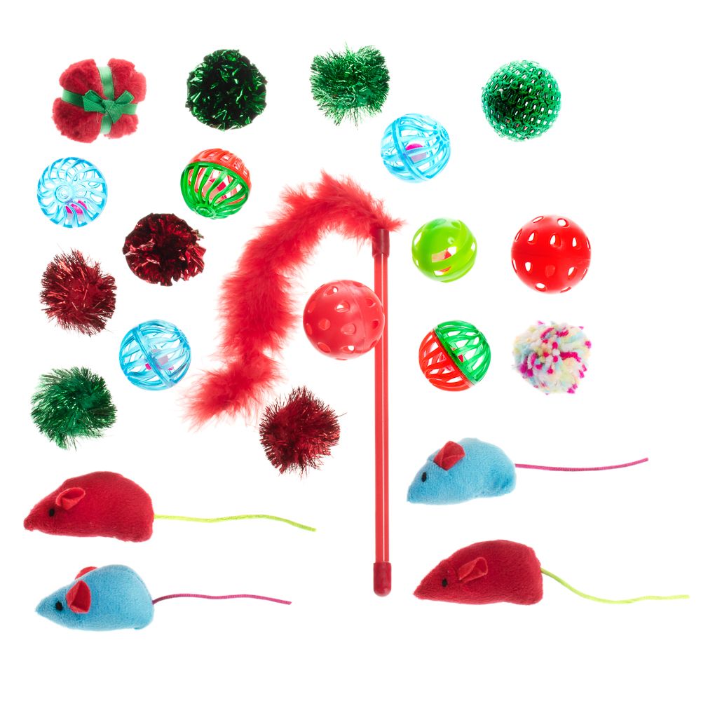 Ball & Mice Cat Toy Set - 22-Piece Set