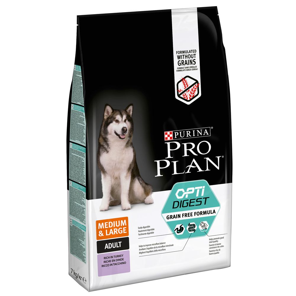 Pro Plan Adult Medium & Large Grain-Free OptiDigest - Turkey - 12kg