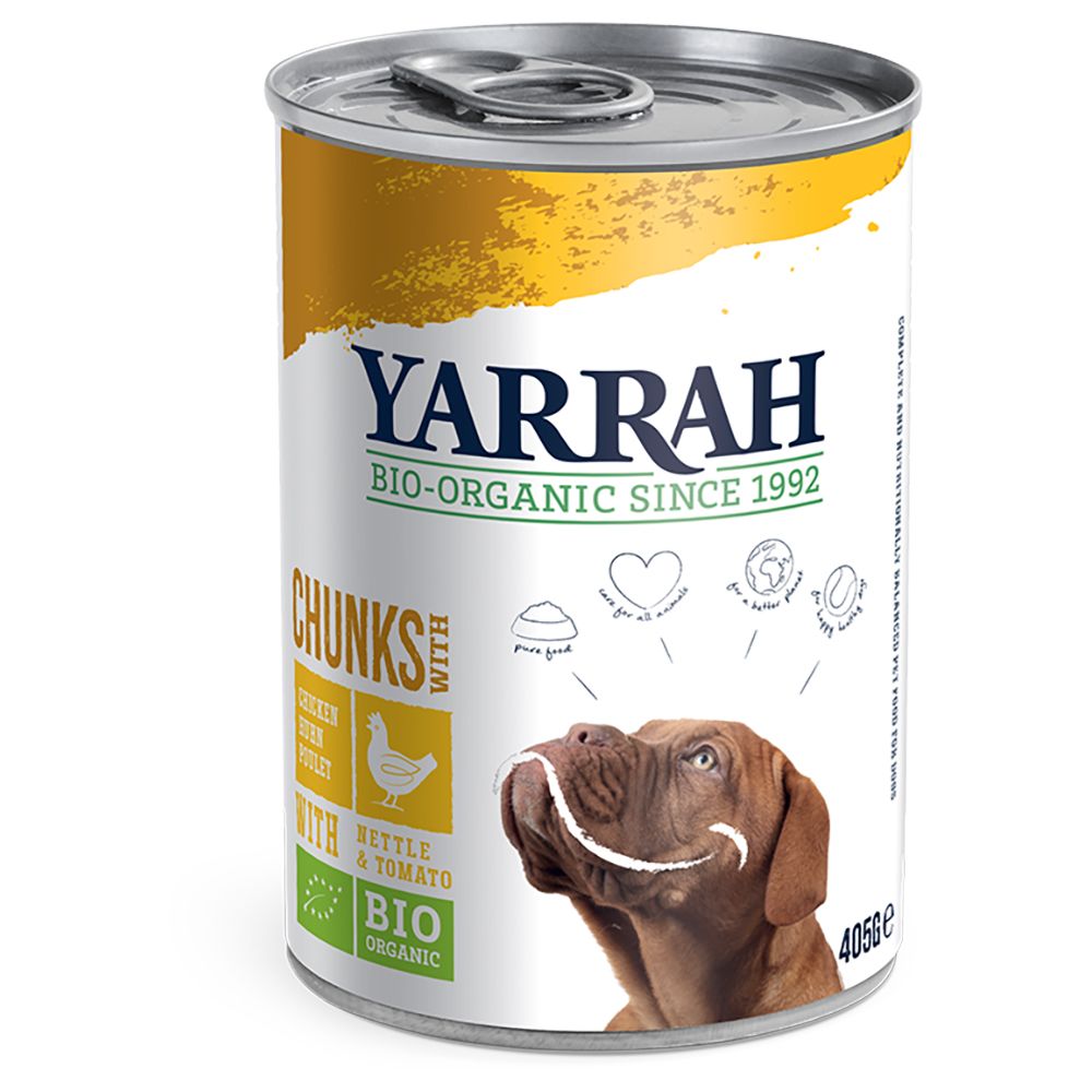 Yarrah Organic Chicken Chunks with Organic Nettle & Organic Tomato in Sauce - 6 x 405g