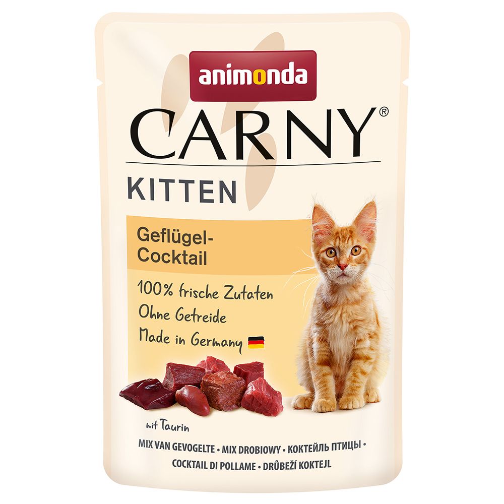 Animonda Carny Kitten Pouch 12 x 85g - Poultry Cocktail
