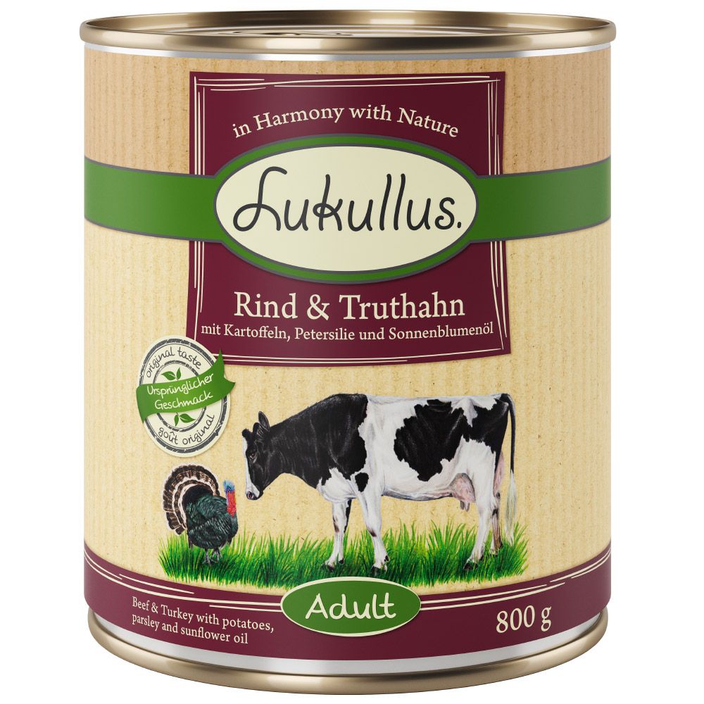 Lukullus Beef & Turkey - Grain-Free - 6 x 800g