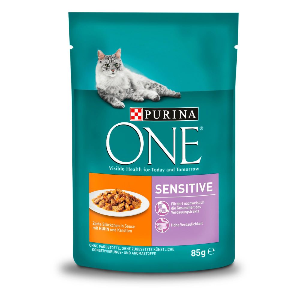 Purina ONE Sensitive -12 x 85g Chicken & Carrots