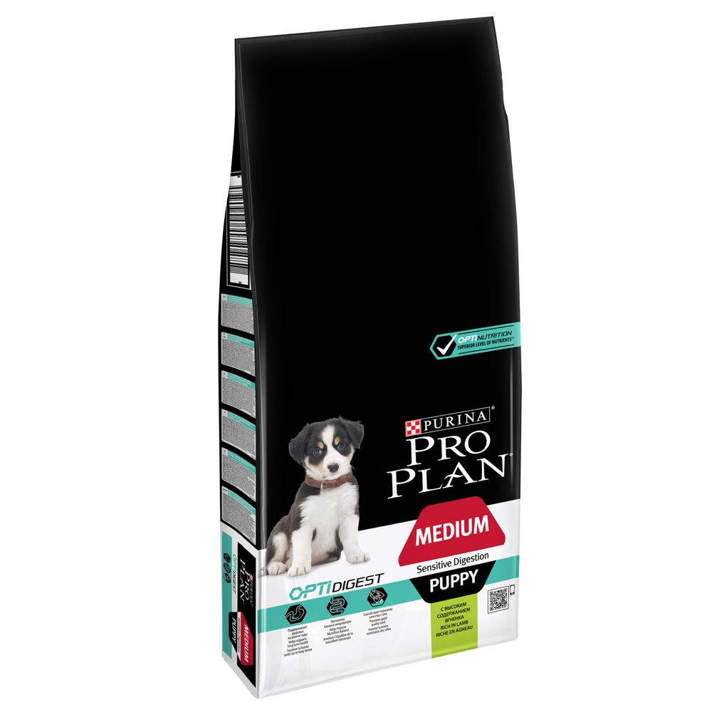 Pro Plan Puppy Medium Sensitive Digestion OptiDigest - Lamb - 12kg