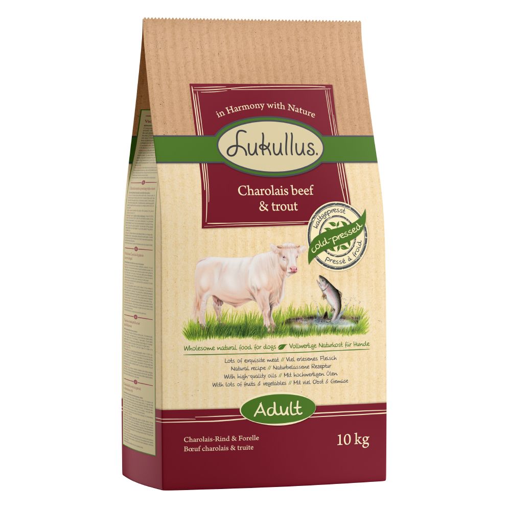 Lukullus Dog Food Charolais Beef & Trout - Economy Pack: 2 x 10kg