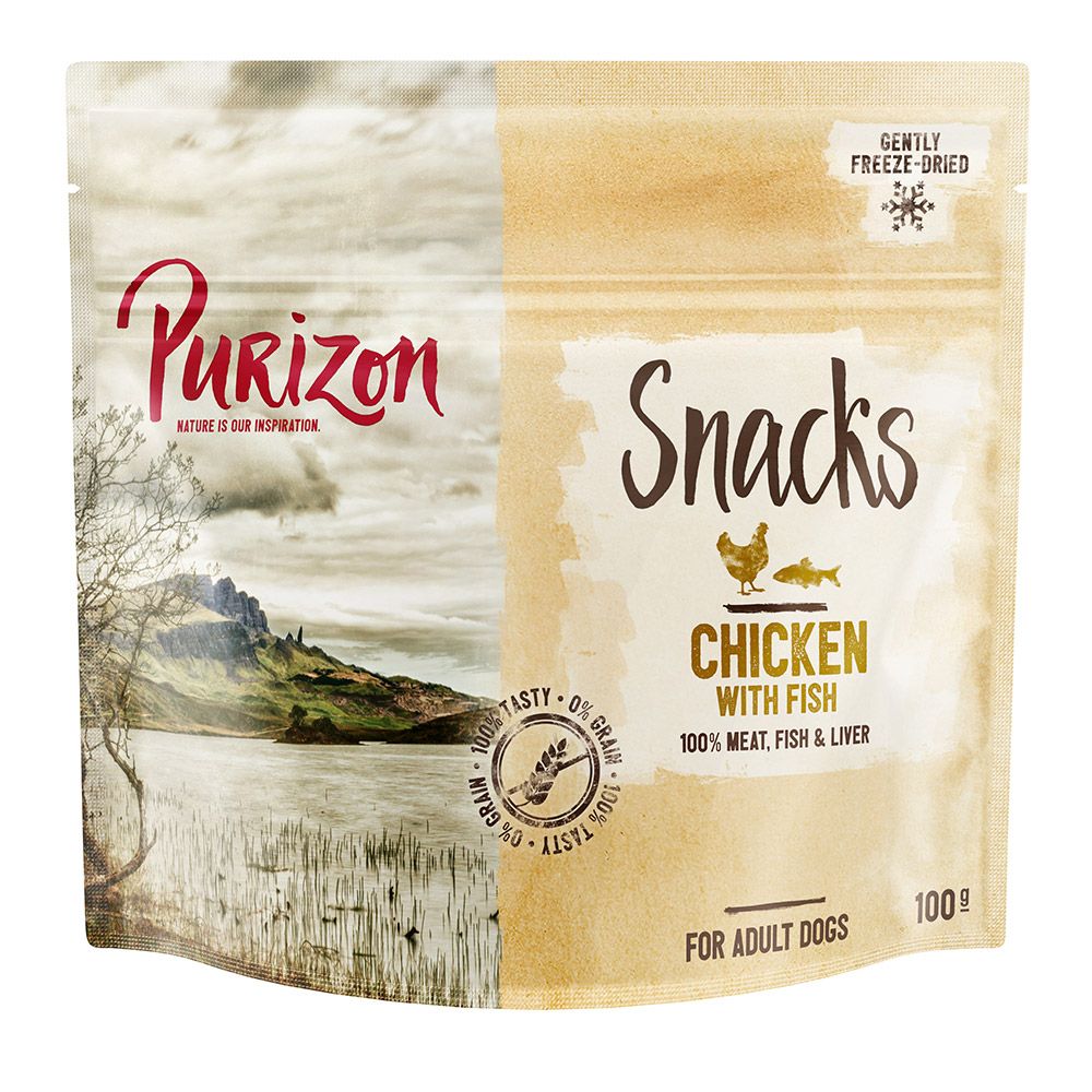 Purizon Dog Snacks - Grain-Free Chicken with Fish - 100g
