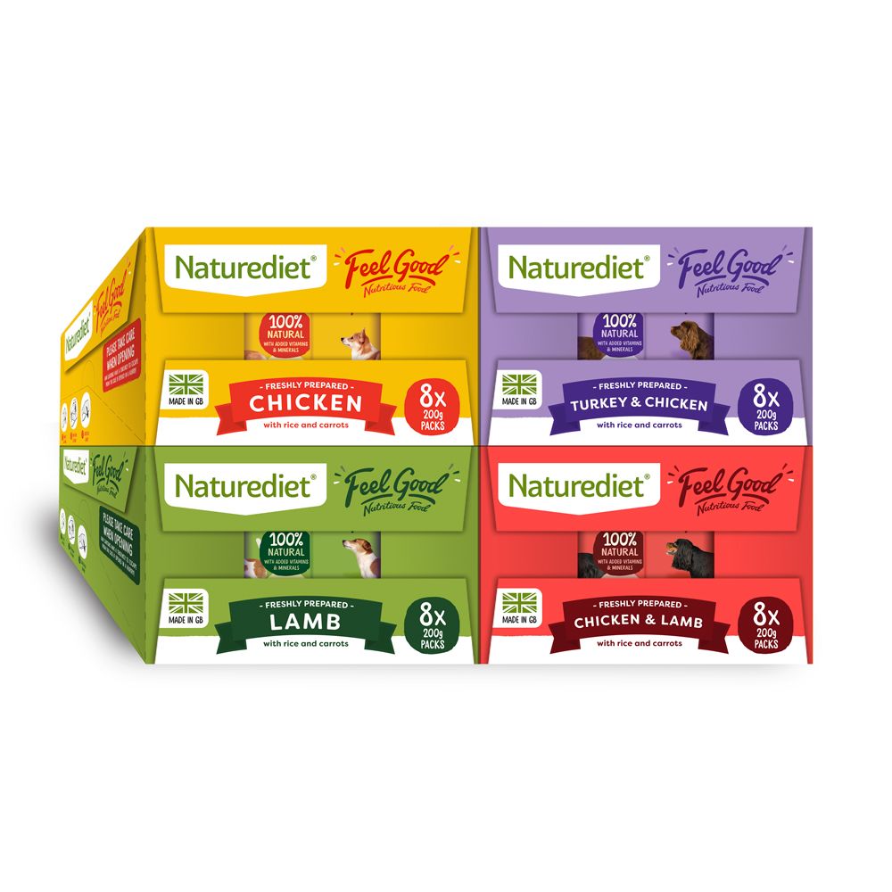 Naturediet Feel Good Small Breed Adult - Selection Pack - Saver Pack: 64 x 200g
