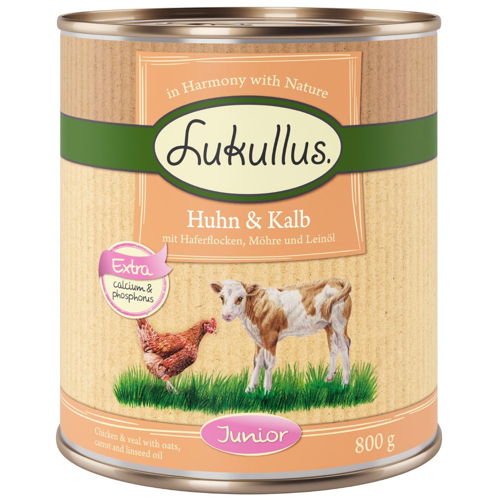 Lukullus Junior Chicken & Veal - 6 x 400g