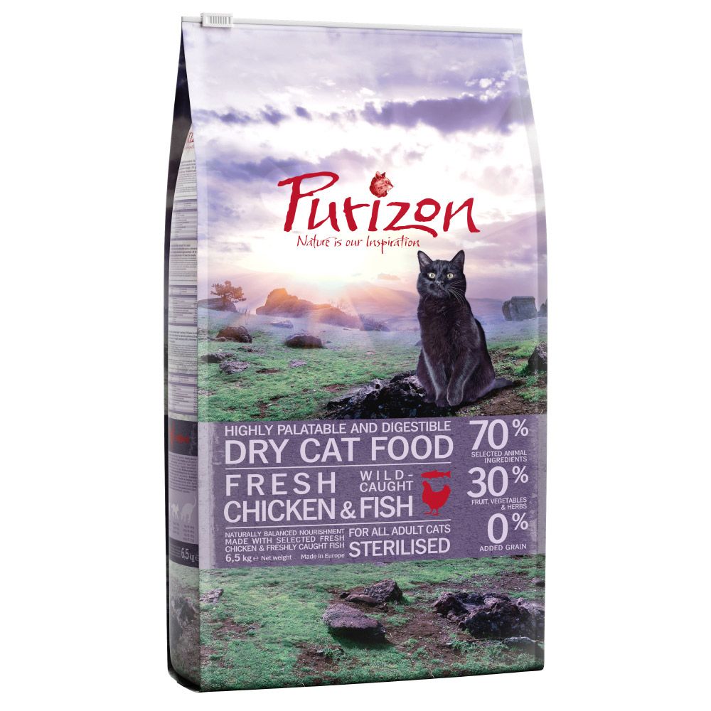 Purizon Adult Sterilised Grain-Free Chicken & Fish - 6.5kg