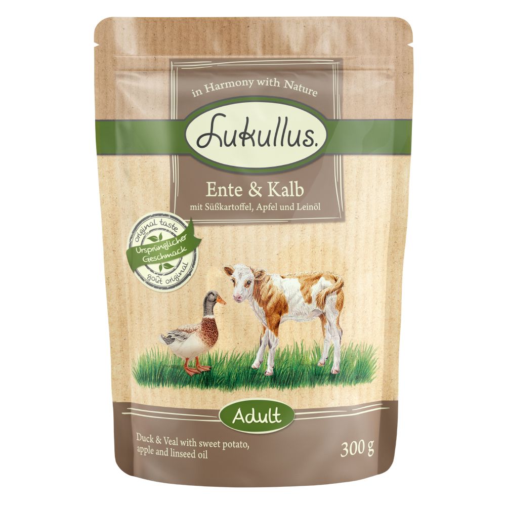 Lukullus Natural Grain-free Pouches 6 x 300g - Grain-free Mixed Pack