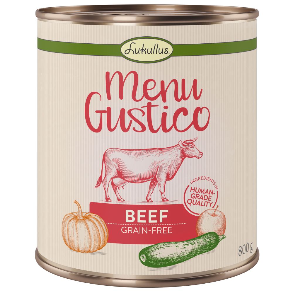 Lukullus Menu Gustico Saver Pack 24 x 800g - Turkey with Sweet Potato, Courgette & Carrot
