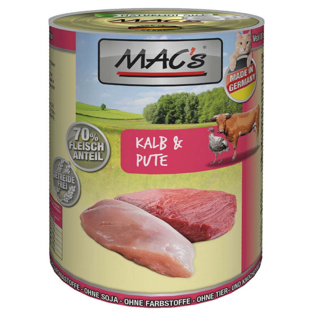 MAC's Cat 6 x 400g - Kitten Turkey, Beef & Duck