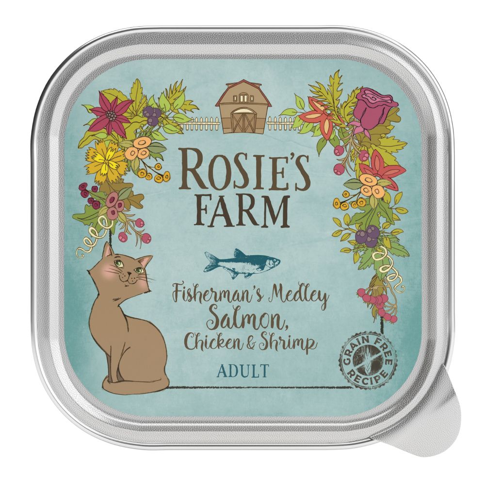 Rosie's Farm Adult Fisherman's Medley with Salmon, Chicken & Shrimp - 16 x 100g