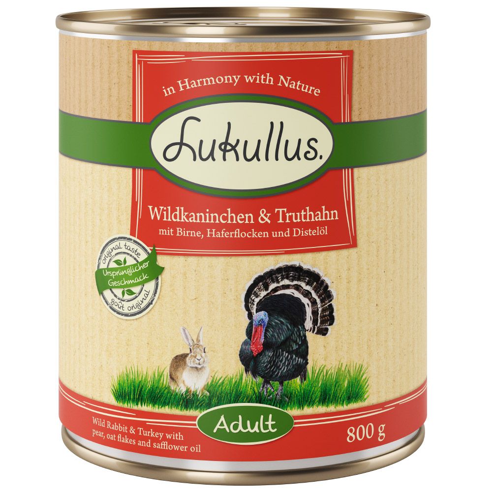 Lukullus Wild Rabbit & Turkey - 6 x 400g