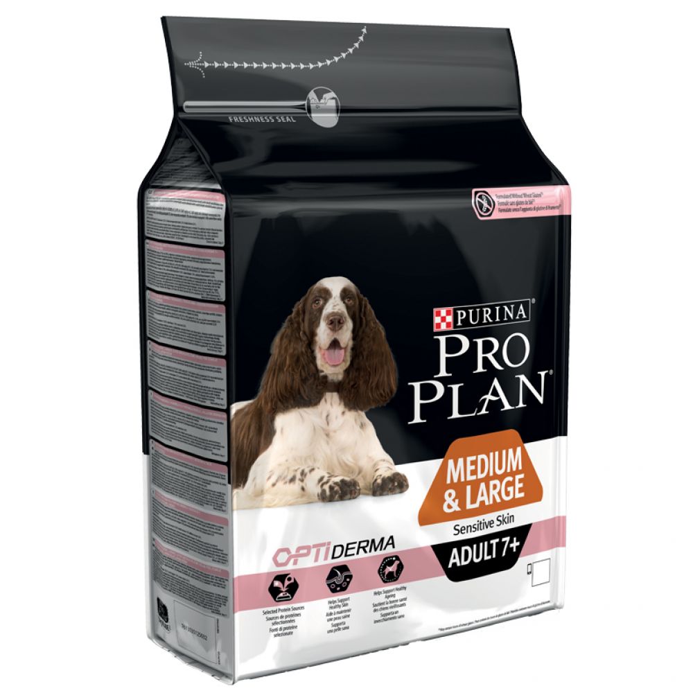 Pro Plan Senior Medium/Large Sensitive Skin OptiDerma Salmon - 14kg