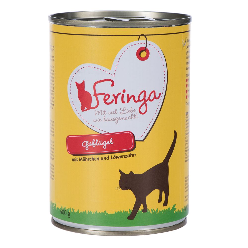 24 x 400g Feringa Classic Meat Menu Wet Cat Food - 18 + 6 Free!* - Rabbit & Turkey with Sea Buckthorn & Catnip (24 x 400g)