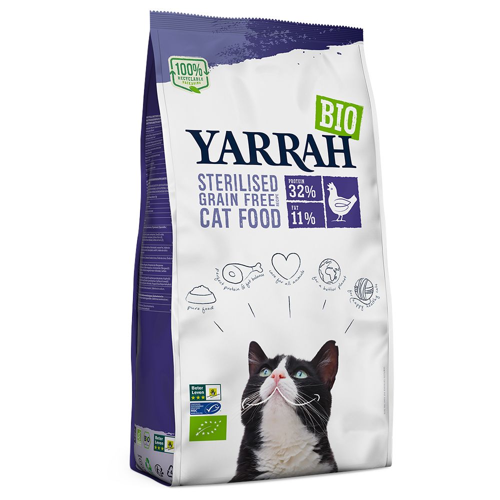 Yarrah Organic Sterilised Grain Free with Organic Chicken & Fish - Economy Pack: 2 x 2kg