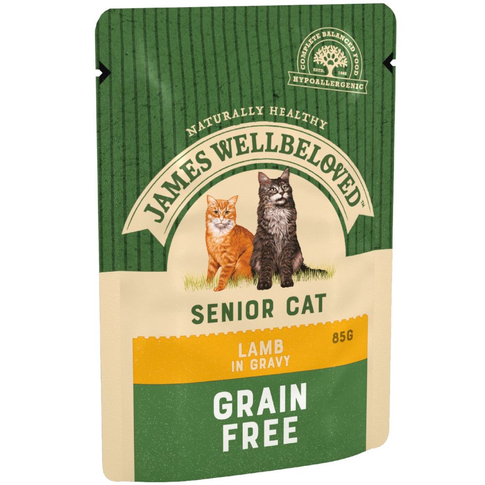 James Wellbeloved Senior Cat Pouches - Lamb - 12 x 85g